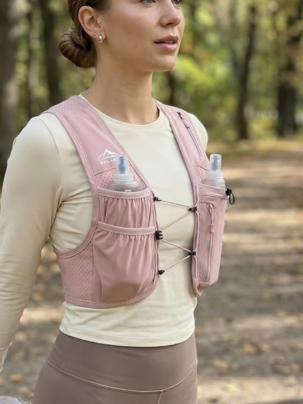 Zelvot running vest hydration vest pink size medium / large new